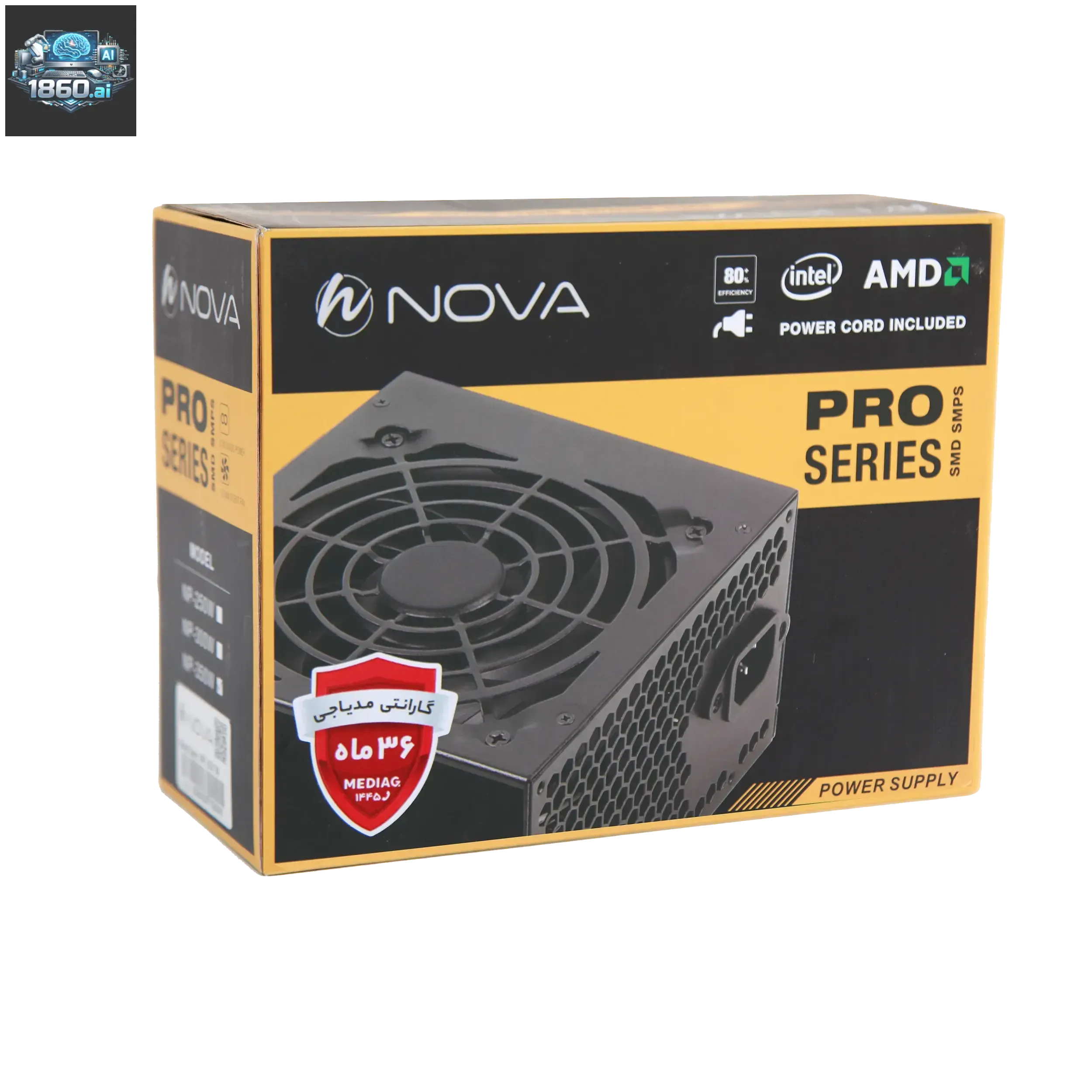 پاور کامپیوتر 300 وات نوا مدل NOVA NP-300 80Plus | فروشگاه هجده شصت | 1860.ai - 5