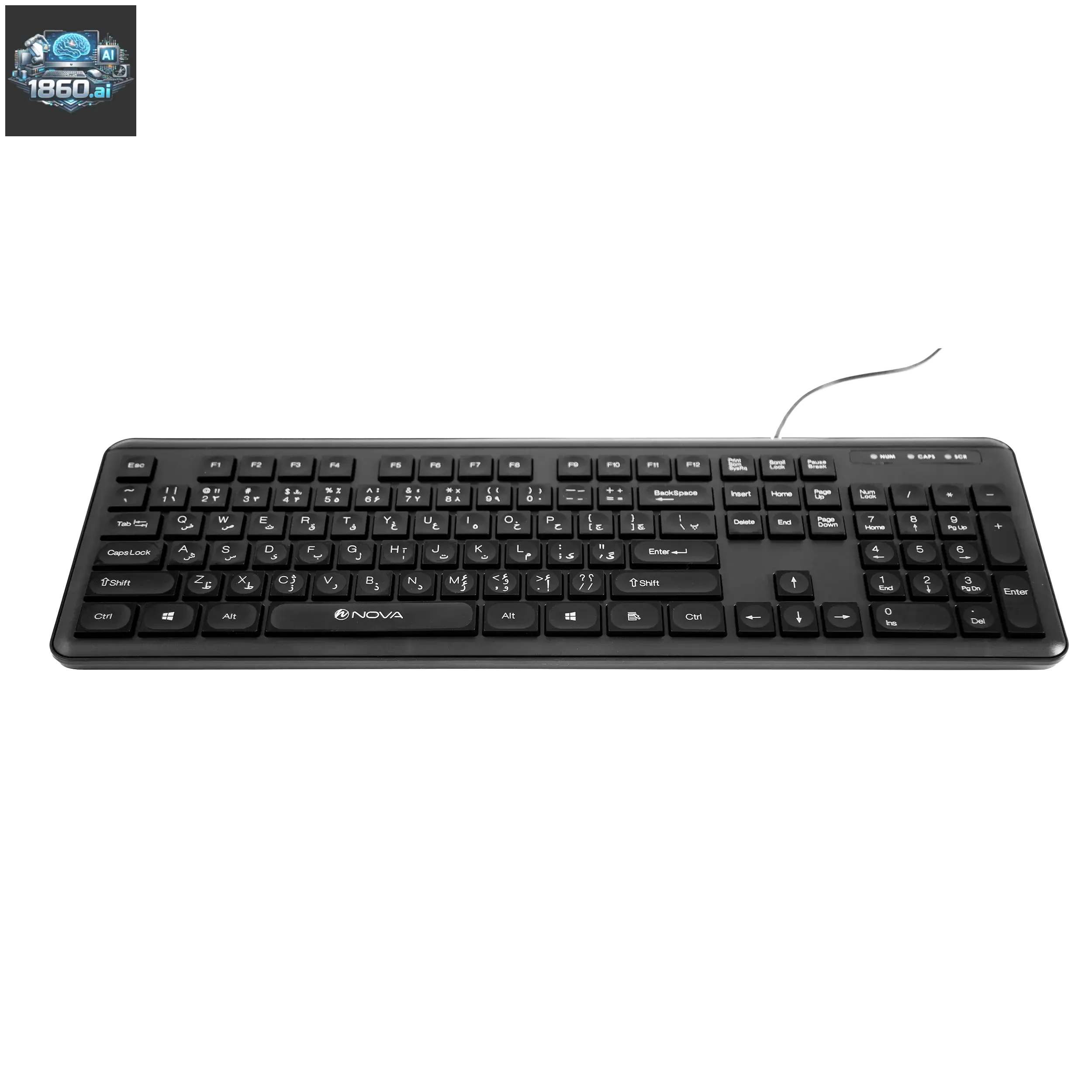  کیبورد باسیم نوا مدل NOVA NK-102 | فروشگاه هجده شصت | 1860.ai - 2