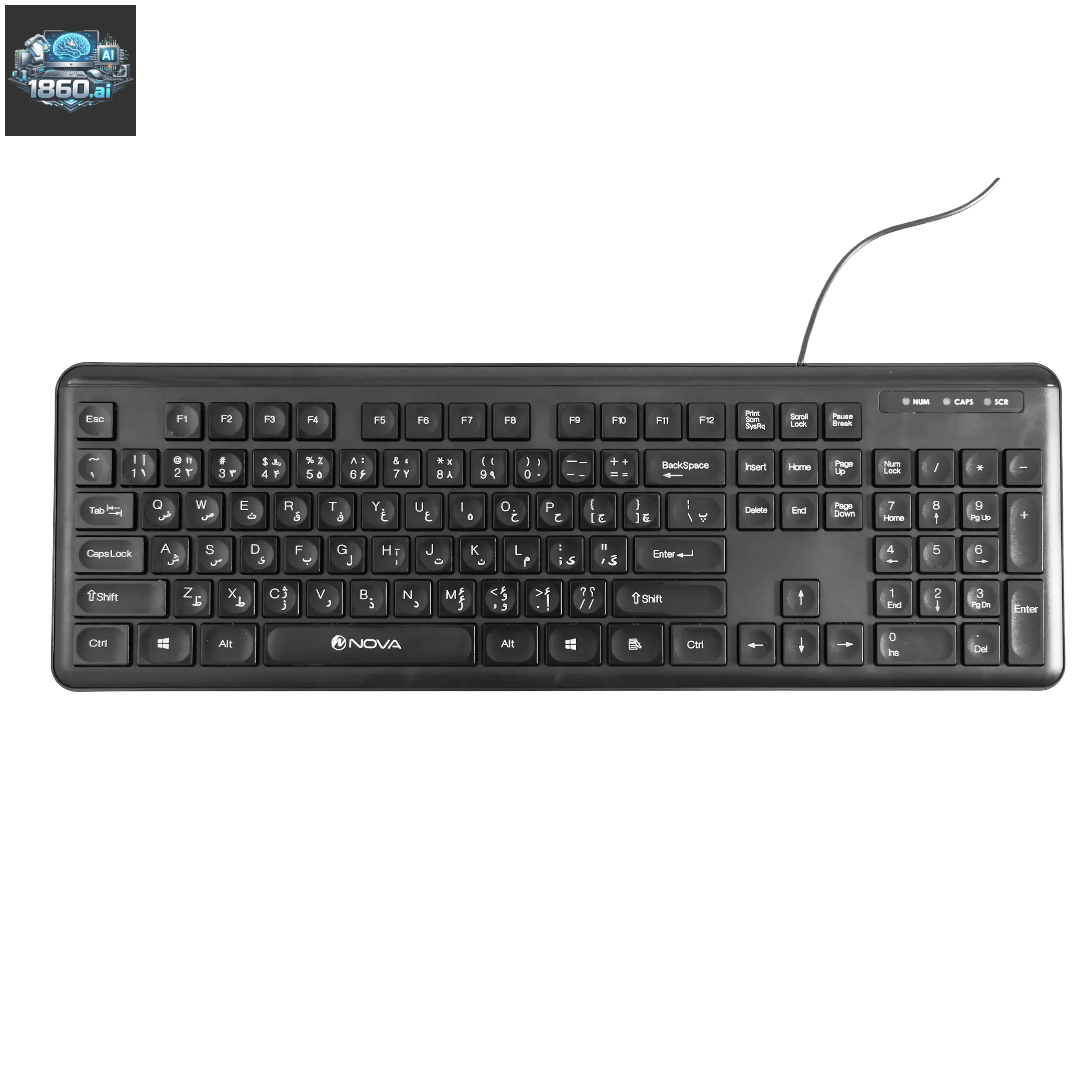  کیبورد باسیم نوا مدل NOVA NK-102 | فروشگاه هجده شصت | 1860.ai - 1